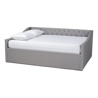 Norys Fabric Upholstered Size Daybed Transitional Daybeds by