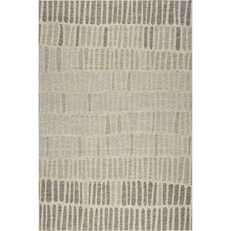 Nuloom Briseis Geometric Outdoor Rug, Light Grey 9' x 12'