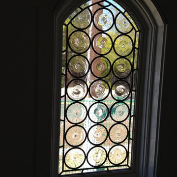 Leaded glass rondel window
