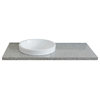 43" Gray Granite Countertop and Single Round Left Sink