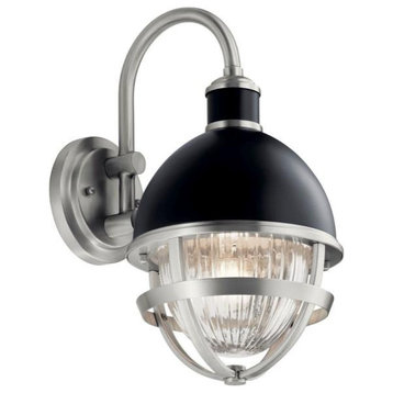 Kichler Lighting 59049BK Tollis, 1 Light Small Outdoor Wall Lantern, Black