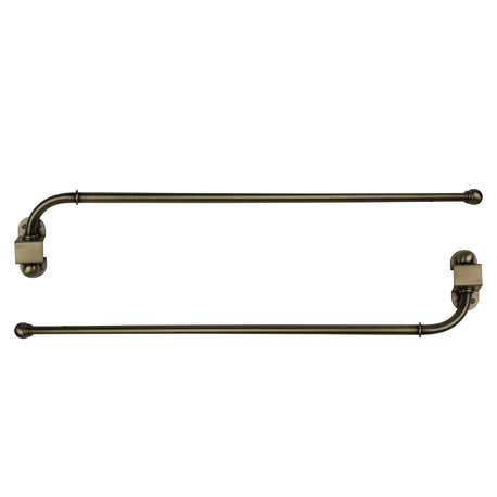 Swing Arm Rod, 1/2", 14"-24", Antique Brass, Set of 2