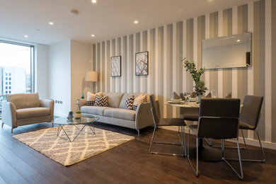 Example of a trendy home design design in London