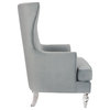 Maxine Modern Wingback Chair Light Silver