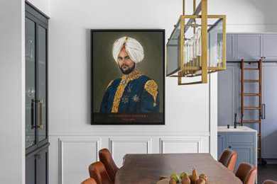 Example of a transitional dining room design in San Francisco