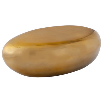 River Stone Coffee Table, Liquid Gold, Small