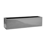 Trough Fiberstone Planter, 20x80x20 CM, Silver