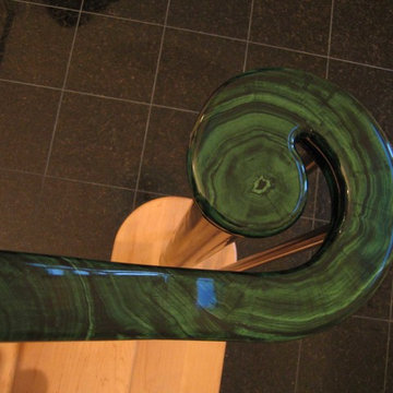 Faux Malachite Handrail