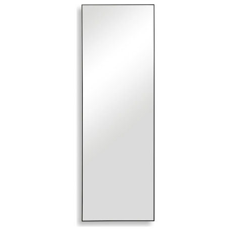 60" Industrial Black Rectangle Mirror
