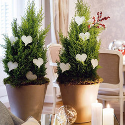 White Terracotta Cone Garden Planter - Outdoor Pots And Planters