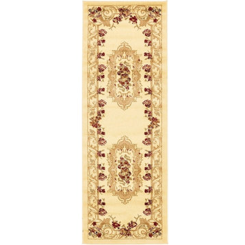 Traditional Royale 2'7"x10' Runner Ivory Area Rug
