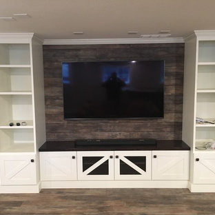 Inspiration for a classic home cinema in Milwaukee.