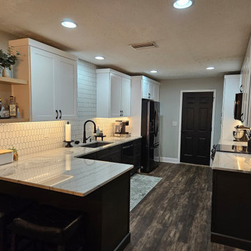 Beautiful Kitchen Remodel Done in New Two-Tone Color Cabinets