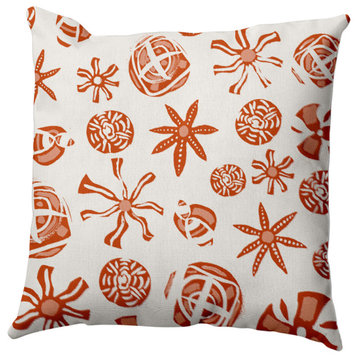 Fossil Formation Outdoor Pillow, Orange, 20"x20"