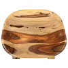 Solid Sheesham Wood Counter Stool, Natural