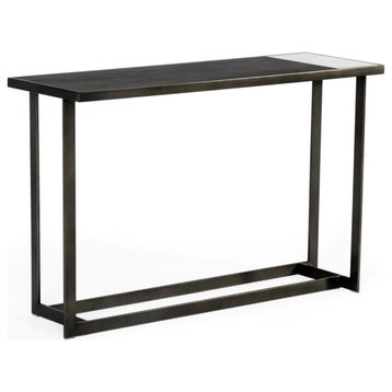 Argen Modern Ceramic & Gray Walnut Console Table