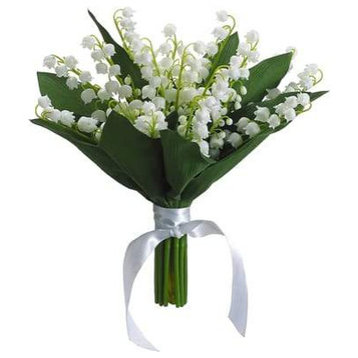 Silk Plants Direct Lily of the Valley Bouquet - Cream - Pack of 6