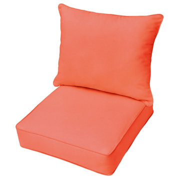 Coral Outdoor Corded Deep Seating Pillow and Cushion Set, 22.5x22.5x5