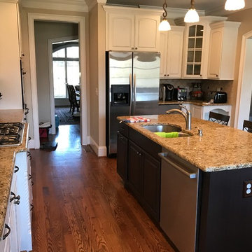 Kitchen with Pinstripe Glaze & Contrasting Island