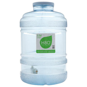 H8O Polycarbonate 5 Gallon Water Bottle With 120mm Big-Mouth & Dispensing Valve