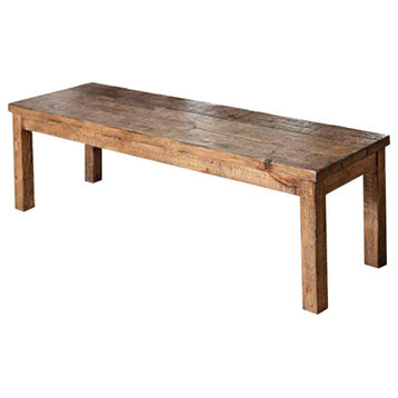 Old Style Wood Bench, Brown