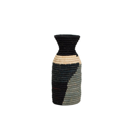 Opal Gray Color Blocked Vase