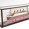 Display Case For Cruise Liner Mid Wooden Display Case for Model Ships