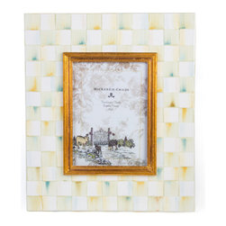 Parchment Check Enamel Frame - 5" x 7" | MacKenzie-Childs - Picture Frames