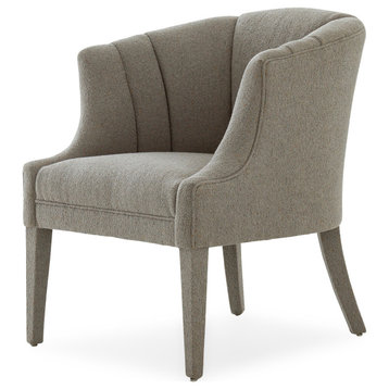 Modrest Ladera Glam Grey Fabric Accent Chair