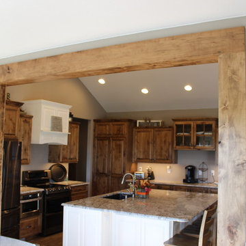 Rustic Maple & Painted Cabinets