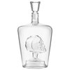 Final Touch Blown Glass Human Skull Decanter - Decorative 1 Liter Liqu