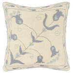 Bareens Designer Rugs - Bohemian Collis Kilim Suzani Handmade Pillow - Embellish your home with this timeless casual chic handmade Suzani Embroidered pillow made with gorgeous soft luxurious color pallet and an intricate design. Handmade pattern with beautiful color combination and unique majestic intricate design this handmade pillow is a mesmerizing addition to any d�cor. An intricate design and exquisite coloration make this handmade pillow a standout piece in any decor.