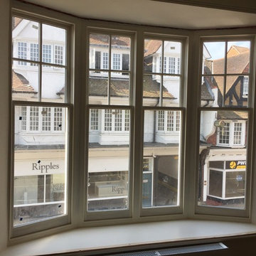 double-glazed sliding sash bay window