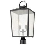 Millennium - Millennium 2654-PBK Two Light Outdoor Post Lantern, Powder Coat Black Finish - As twilight sets in, look to quality outdoor lighting to wrap your home in a warm and welcoming glow. Select outdoor fixtures that not only provide much needed illumination, but also a sense of style and grace and work to define your homes design. This product does not include a post. It is designed to fit a standard "3" post. Light bulb not included.