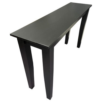 Wide Tapered Sofa Table, Black, 24 Inches
