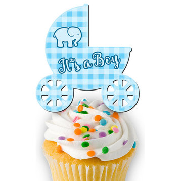 Its A Boy Cupcake And Cake Toppers
