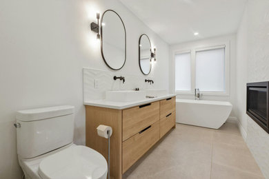 Inspiration for a contemporary bathroom remodel