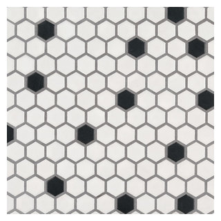 Beveled Paris Gray Hexagon Antique Mirror Tile