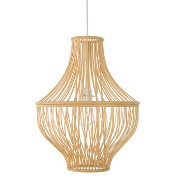 Bellona Bamboo Jar Pendant Lamp, Large, Natural
