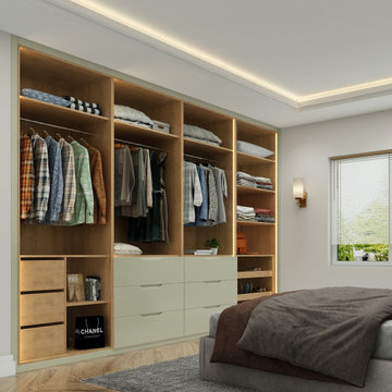 Coral Handle-less Fitted Wardrobes