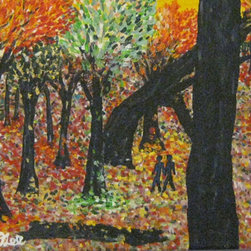 "Talking it Through" Original painting from Reginald K Gee Fall Art Collection - Paintings