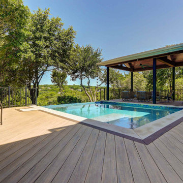 Award-Winning Pool Deck w/ Shade Cover in NW Austin