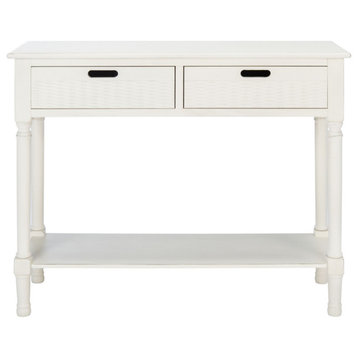 Gracyn 2 Drawer Console Distressed White