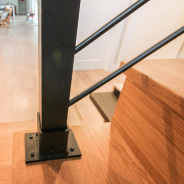 Project #71 | Modern Hickory Staircase with Horizontal Balustrade