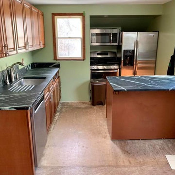 Pacific Soapstone Countertops, drain board and backsplash