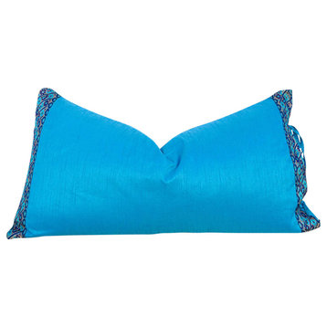 Jay Large Festive Indian Silk Queen Lumbar Pillow Cover
