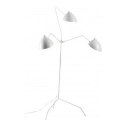The Holstebro White Metal Floor Lamp - Floor Lamps