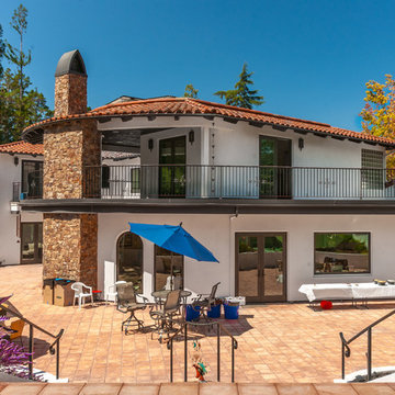 Backyard View of the Mediterranean Style Home