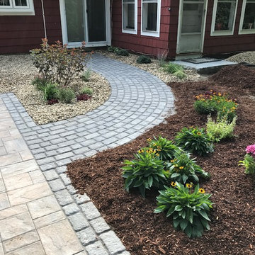 patio and fire pit area