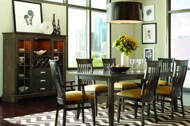 Transitional kitchen/dining room combo photo in Boston
